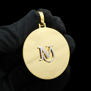 Pendentif en acier inoxydable personnalisé, directement de l'usine, hip-hop, serti de diamants CZ glacés - Product Image 3