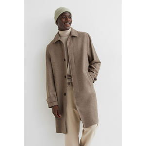 Manteau en laine pour homme OEM/ODM, imperméable, streetwear tendance, grande taille, veste en laine à double boutonnage à prix avantageux - Product Image 1