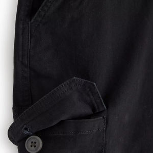 กางเกงคาร์โก้กันน้ำน้ำหนักเบาสำหรับผู้ชาย กางเกงยุทธวิธีหลายกระเป๋า ผ้าแคนวาสสีดำ กางเกงขายาวสำหรับผู้ชาย - Product Image 5