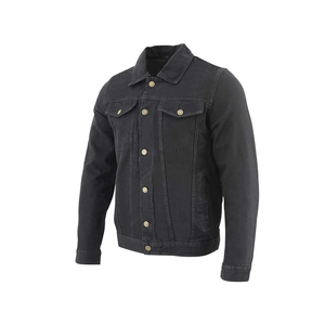 Trendy and Comfortable 100% Cotton Fitted Denim Jacket with Ripped Details and <b>Buttoned</b> Cuffs for Modern Casual Winter Look - Product Image 1