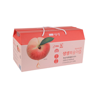 [SIGOLNEUM] Koreaans Perzik Sap 110ml X 30 Pakjes Natuurlijke NFC Fruitdrank 99% Zuiverheid 11Brix voor Kinderen, Volwassenen en Gezinnen