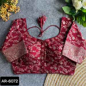 Nuevo diseñador indio étnico desgaste fiesta desgaste Barbari seda Saree con pesado Zarkar diamante piedra trabajo blusa piezas precio bajo - Product Image 5