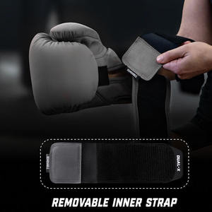 Nouvelle édition de vêtements de sport, gants de boxe en cuir haut de gamme, logo personnalisé, poignées confortables, mitaines de combat unisexes - Product Image 4