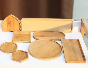 Plateau en bois finition polie, durable, léger, sans danger pour les aliments, facile à nettoyer, parfait pour servir, organiser, utilisation en restaurant, à la maison - Product Image 6
