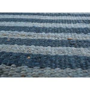 พรมปูพื้นลายทางสีน้ำเงิน รุ่น Pdjt-390 ทำจากปอกระเจาและป่าน สำหรับใช้ในบ้าน - Product Image 2