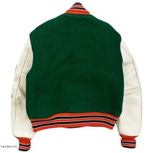 เสื้อแจ็คเก็ตเบสบอลทรงบอมเบอร์แบบวาร์ซิตี้ ปักลายเชนิลล์ คุณภาพสูง สำหรับผู้ชาย ไซส์ใหญ่ สไตล์นักศึกษา  รับสั่งทำตามแบบ - Product Image 2