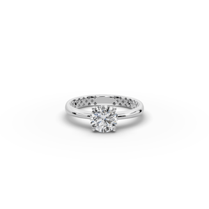 Bague classique ronde avec 1 carat de diamant de laboratoire, bijou élégant et raffiné - Product Image 6