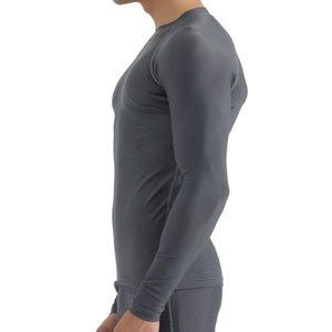 Impression de logo personnalisé chemises de compression pour hommes surdimensionnées et courtes pour l'entraînement et le jogging sérigraphie col de cou - Product Image 6