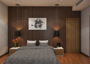 Puerta Interior y Exterior de Madera Maciza de Roble Natural con Acabado de Diseño Minimalista Moderno y Apertura Lateral para Villa de Alta Calidad - Product Image 6