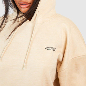 Sudadera con capucha de gran tamaño para mujer con logotipo personalizado, Sudadera con capucha de moda al por mayor para ropa de Salón de Otoño e Invierno - Product Image 3