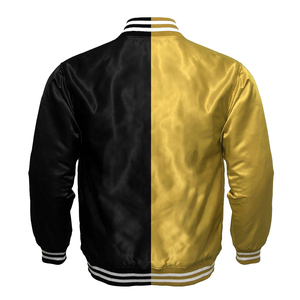 Wholesale Unisex Premium Quality Winter <b>Varsity</b> Satin <b>Bomber</b> <b>Jackets</b> Windproof Eco-Friendly Custom Logo Durable Button Closure - Product Image 5