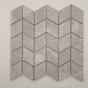 PapierMushroom 48mm Diamond Leaf Full body vitrifié Céramique mosaictiles Planchers de salle de bain Planchers de cuisine Surface sèche floors296x346mm - Product Image 3