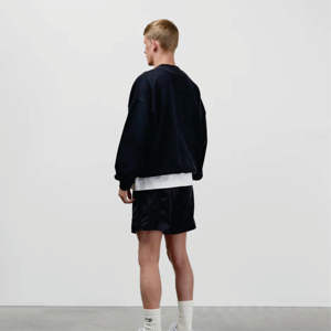 2024 Sudadera con capucha de gran tamaño con logotipo personalizado para hombre, sudadera básica en blanco, tela de lana lavada, diseño de hombro caído, informal de invierno - Product Image 4