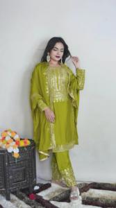 <b>Presenting</b> New Designer Collection With Heavy Embroidery Sequence Work Top Bottom and Dupatta Set Fully Stitched Ready to Wear - Product Image 5