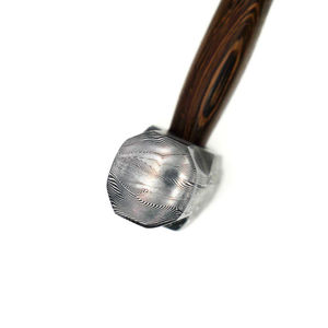 Marteau traditionnel en acier de Damas forgé à la main à partir d'acier au carbone multicouche, manche en bois durable pour ateliers, bricolage, OEM - Product Image 3