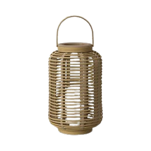 โคมไฟหวายและปอกระเจา งานแฮนด์เมด สไตล์โมเดิร์นหรูหรา พร้อมหลอดแก้ว ป้องกันลม เป็นมิตรกับสิ่งแวดล้อม เหมาะสำหรับตกแต่งบ้าน โรงแรม - Product Image 5