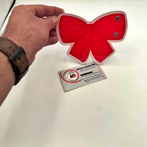 Custom Red Bow Flower/Diamond Square <b>Magnetic</b> Acrylic Lash <b>Tile</b> Eyelash Extension Eco-Friendly for Artist Salons - Product Image 4