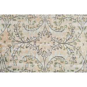 Tapis turc, tapis de couloir vintage 2,5x6,46 pieds, tapis abstrait vert et marron - Product Image 4