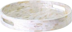 Plateau de service à thé en nacre de qualité solide Accueil Hôtel Fruits Table Ware Plateau de service Excellente qualité Fabricant Vente - Product Image 2