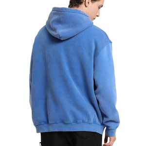 Sweat à capuche en molleton de coton 100% pour hommes, respirant, confortable et lourd GSM pour la saison d'hiver - Product Image 3