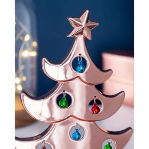 Soporte de calcetín de Navidad de Metal dorado y plateado de lujo, estante colgante decorativo para chimenea festiva - Product Image 5