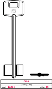 Chiave a Doppia Mappa CSM (G.VAT 5) Cisa - Product Image 1