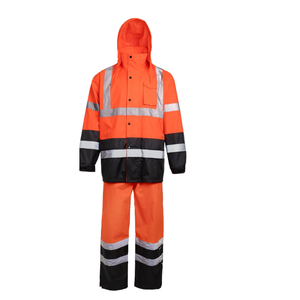 Venta al por mayor Chaleco de seguridad para hombres Ropa DE TRABAJO ANSI Clase 3 Tiras reflectantes impermeables Hi Vis Uniformes de trabajo de construcción - Product Image 3