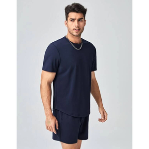 Ensemble short d'été décontracté unisexe pour homme le plus vendu T-shirt en coton éponge 100% et short respirant surdimensionné Match parfait - Product Image 5
