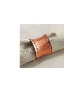 Copper Napkin Ring Hammered Design Top Quality Piece Handmade Top Quality Copper Napkin Ring for Low Price - Product Image 2