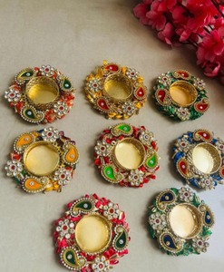 Indian Traditional Decorative Candle Holder, Home Decor, Wall Hanging Decor, Mandir Decoration, Stairs Decor, Pooja Decoration - Product Image 2