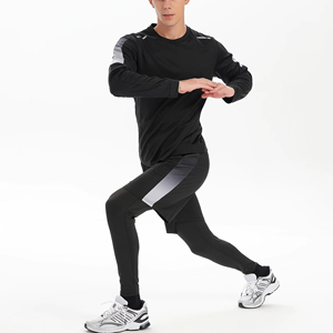 Conjunto deportivo de gimnasio de 3 piezas para hombre, OEM, ropa deportiva de punto de secado rápido para correr y entrenar, fabricante de ropa deportiva al por mayor - Product Image 1