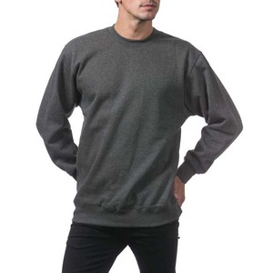 Sweat-shirt à col rond en molleton lourd pour homme, 400 g, gris, personnalisé, 100 % coton, brodé, respirant, vêtements de base - Product Image 3