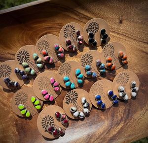 Sterling <b>Small</b> Half Clusters Earrings Handmade Silver Jewelry Minimalist Design Gift for Her Everyday Wear - Product Image 5