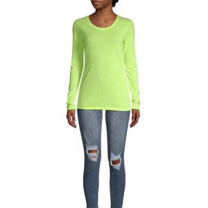 เสื้อยืดสตรีแขนยาวพิมพ์ลายผ้าคอตตอนบริการออกแบบโลโก้ได้ตามต้องการ - Product Image 4