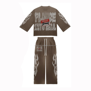 2025 venta al por mayor nuevo chándal elegante con logotipo personalizado Tops cortos sudaderas con capucha y chándal para correr conjunto de 2 piezas chándales de mujer para mujer - Product Image 4
