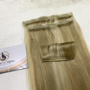 Extensions de cheveux 100% naturels malaisiens, cheveux humains, lisses et alignés, cuticules, couleur Piano, Double Drawn, avec clips, vente en gros, 100% pouces - Product Image 1