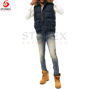 Chaleco acolchado de moda para hombre, elegante cuello levantado con cremallera, ropa de moda hecha de nailon con diseño personalizado - Product Image 5