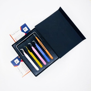 Pinzas para Pestañas con Puntas de Fibra Dentadas de Somofy Enterprises, 10 mm de Longitud, Agarre Perfecto, Duraderas para Extensión de Pestañas, Acero Inoxidable - Product Image 4