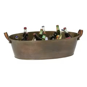 Diseño Premium Metal Ice Beverage Tub Party Wine Chiller Champagne Cooler Decorativo Barware para Event Catering - Product Image 4