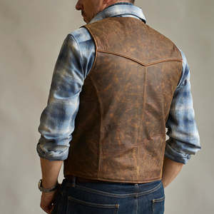 Chaleco de Cuero Elegante y Transpirable, Prenda Sencilla, Moderna y Flexible, Ideal para Uso en Moda, Ciclismo y Actividades al Aire Libre, Chaleco de Cuero para Hombre - Product Image 5
