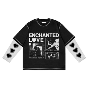 High Quality Men's Oversized <b>Long</b> Sleeve Acid Wash Distressed <b>Tshirt</b> Street Wear Graphic Boxy Waffle Hip Hop 100% Cotton Double - Product Image 5