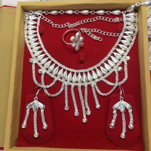 Vestido de boda africano senegalés, mali, comoros, mayotte, Marruecos, ropa, collar, joyería, 1 gramos, 2 gramos, juegos chapados en oro y plata