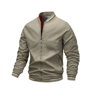 Chaqueta Bomber Ligera para Hombre, Cortavientos, Casual, Softshell, Estilo Aviador, para Invierno y Otoño, con Bolsillos - Product Image 2