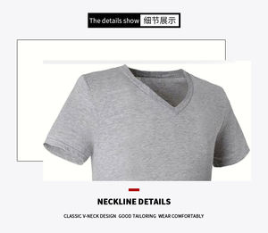 Custom printing plain blank <b>v</b> <b>neck</b> cotton <b>t</b> <b>shirts</b> 100% cotton unisex hip hop causal blank mens <b>oversized</b> <b>T</b>-<b>shirt</b> for men - Product Image 5