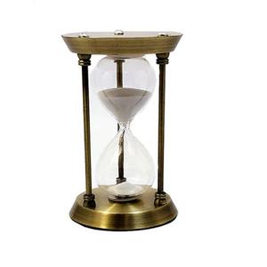 Moderno metal y madera arena temporizador decorativo estilo europeo mesa de madera decoración arena temporizador antiguo venta al por mayor personalizado - Product Image 6