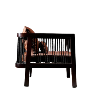 Fauteuil à bras réglable en bois massif traditionnel fait à la main, écologique et durable pour salon, ferme, hôtel, appartement, entrepôt - Product Image 2