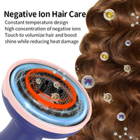 Pengering Rambut Elektrik Ionik Nirkabel Profesional dengan Diffuser Lepas Pasang, Tongkat Pengeriting Berhias, Motor AC, Plastik, 3 Kecepatan, 800W