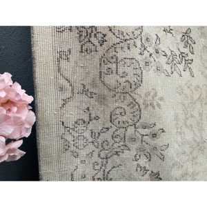 Tapis vintage 5,6 x 9,3 pieds, grand tapis turc, tapis oriental brun gris - Product Image 4