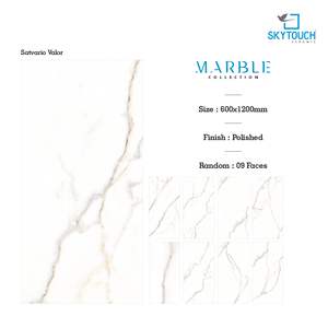 Azulejos de Porcelana Blancos de Diseño Moderno de 600x1200 mm, Antideslizantes, para Uso en Interiores y Exteriores, Duraderos, Elegantes, con Acabado de Alta Calidad - Product Image 5