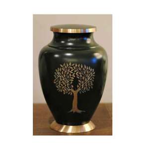 Urnas hechas a mano para cenizas humanas Urna funeraria para urna de aluminio blanco humano Artesanía de cremación en India con alta calidad - Product Image 1